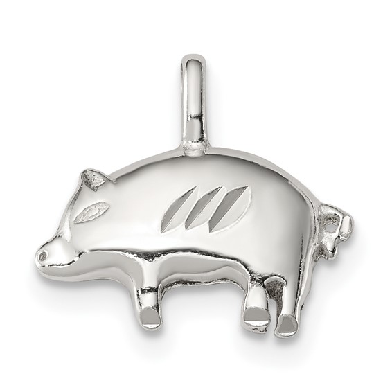 Sterling Silver Pig Charm