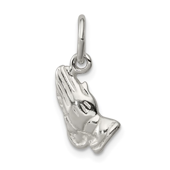 Sterling Silver 1/2in Praying Hands Charm