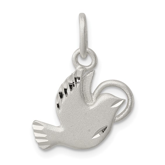 Sterling Silver 5/8in Dove Charm