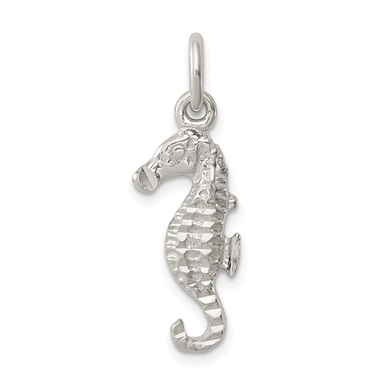 Sterling Silver 3/4in Sea Horse Charm