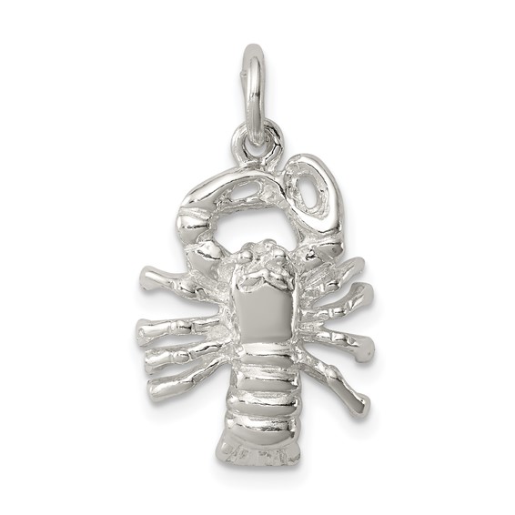 Sterling Silver 5/8in Lobster Charm