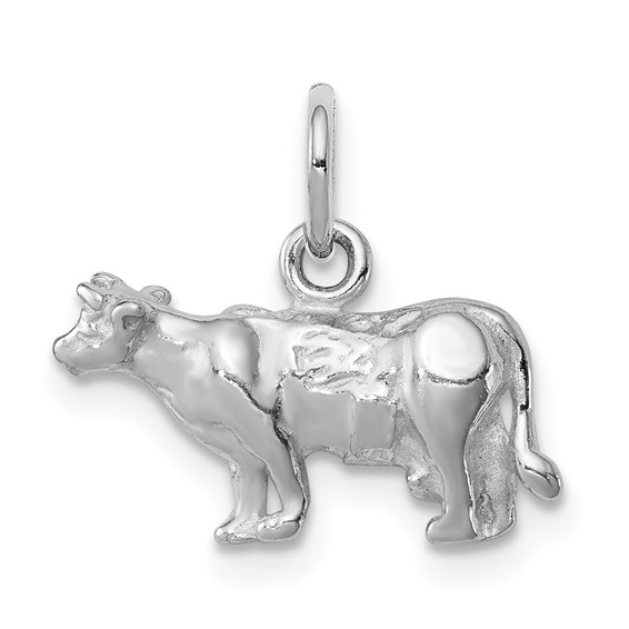 Sterling Silver Small Cow Charm