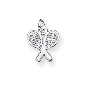Sterling Silver Tennis Rackets Filigree Charm