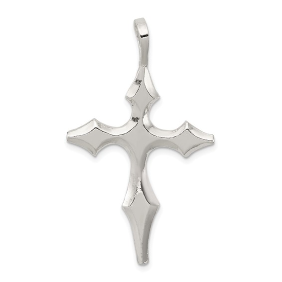 Sterling Silver 1 1/2in Cross Pendant with Hidden Bail