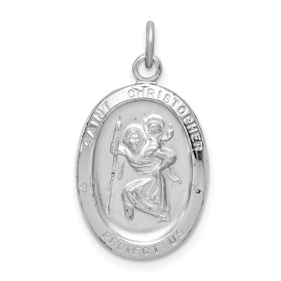 3/4in Engravable St. Christopher Medal - Sterling Silver