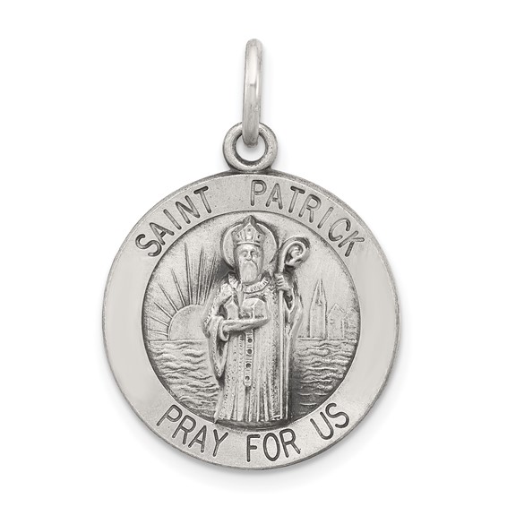 St. Patrick Medal 5/8in - Sterling Silver