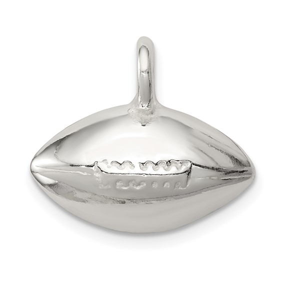 Sterling Silver 3/8in Football Pendant