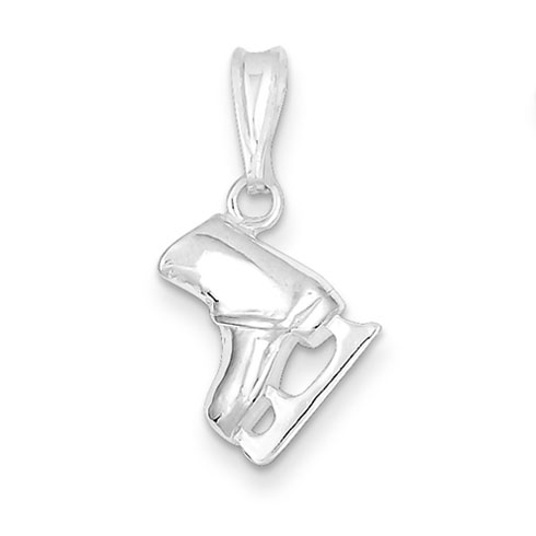 Sterling Silver 1/2in Ice Skate Charm