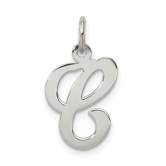 Sterling Silver Stamped C Charm