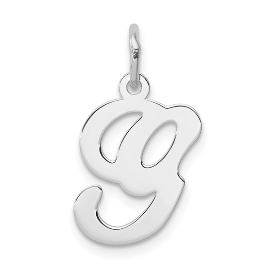 Sterling Silver Stamped G Charm