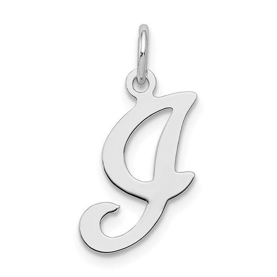 Sterling Silver Stamped Initial I Charm