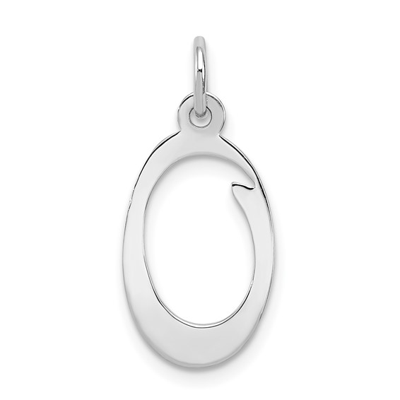 Sterling Silver Stamped Initial O Charm