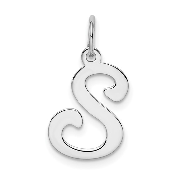 Sterling Silver Stamped Initial S Charm
