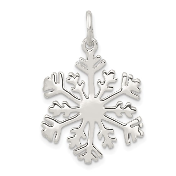 Sterling Silver 3/4in Snowflake Charm