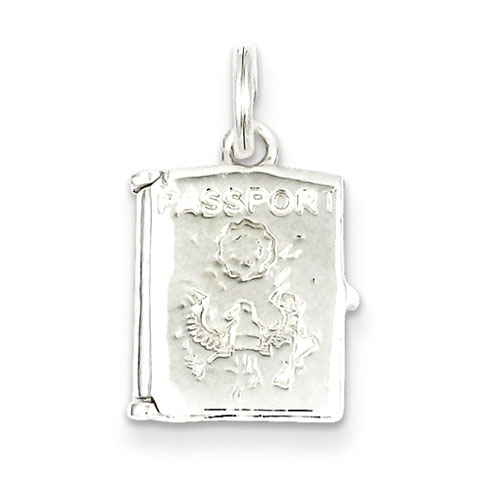 Sterling Silver Passport Charm