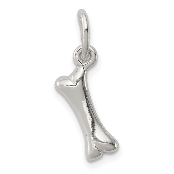 Sterling Silver Polished Bone Charm 7/16in