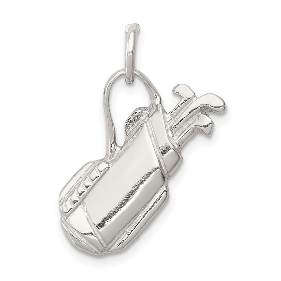 Sterling Silver 3/4in Golf Bag Charm