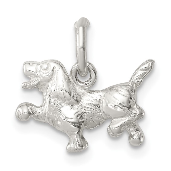 Sterling Silver Walking Dog Charm