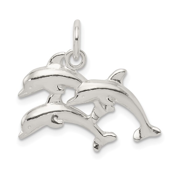 925 Sterling Silver Dolphin Puzzle Ring – Beach Life Treasures – Sizes 5–11