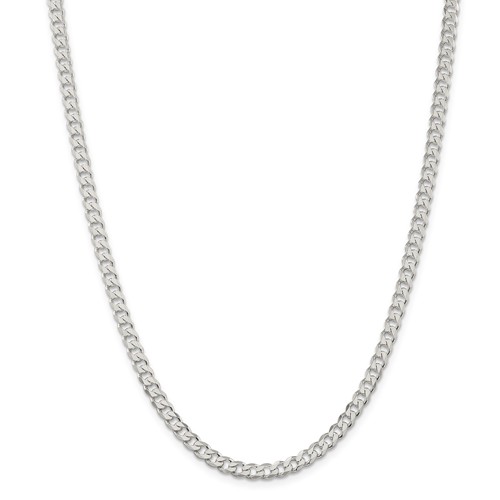 24in Sterling Silver 4.5mm Curb Chain