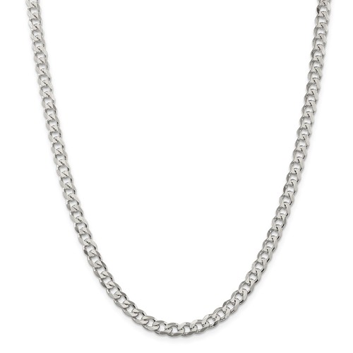 Sterling Silver 18in Curb Chain 6mm