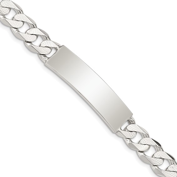 8in Curb Link ID Bracelet Sterling Silver