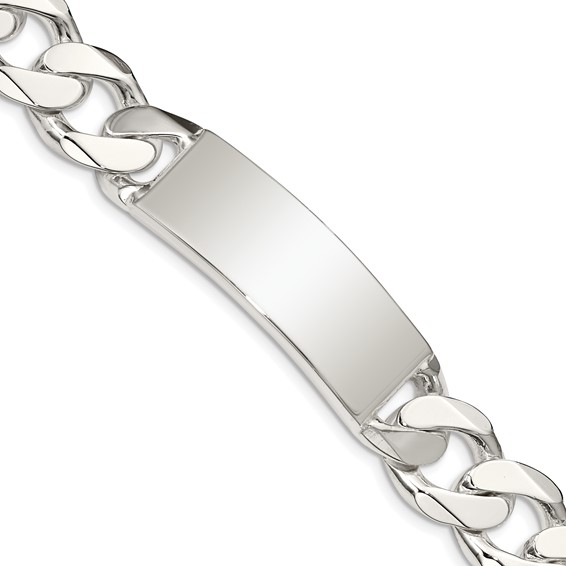 8.5in x 1.5in Italian Curb ID Bracelet - Sterling Silver