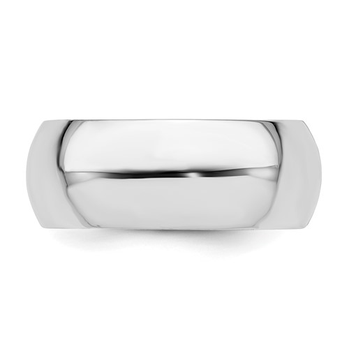 Sterling Silver 8mm Comfort Fit Wedding Band