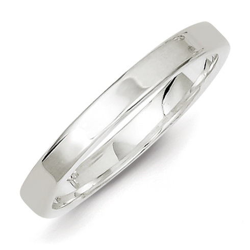 Sterling Silver 3mm Flat Wedding Band