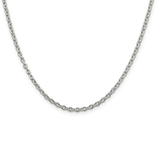 Sterling Silver 18in Cable Chain 2.75mm