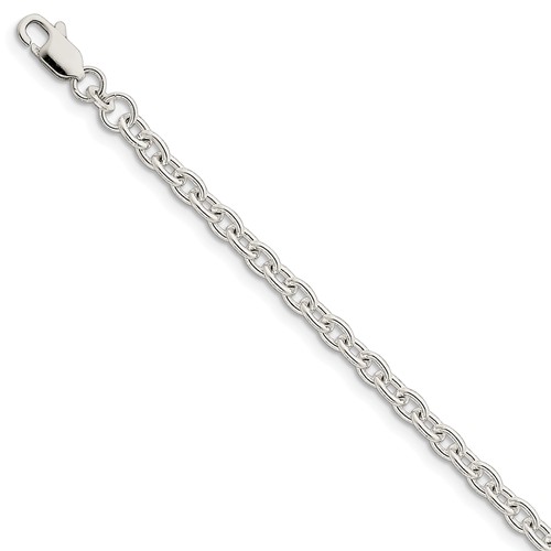 Sterling Silver 7in Cable Link Bracelet 4.5mm
