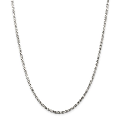 Sterling Silver 24in Rope Chain 2.75mm