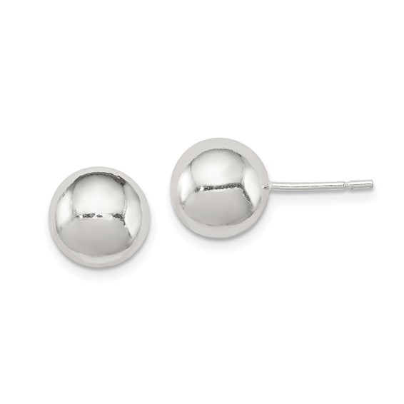 Sterling Silver Polished 9mm Ball Earrings
