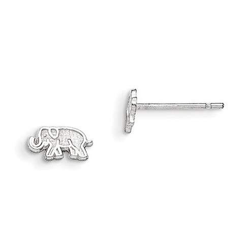 Sterling Silver Walking Elephant Mini Earrings