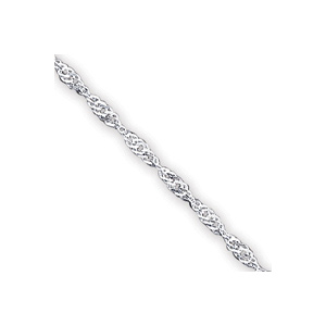 Sterling Silver 24in Singapore Chain 2.1mm