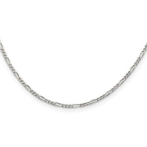 18in Figaro Chain 1.75mm - Sterling Silver