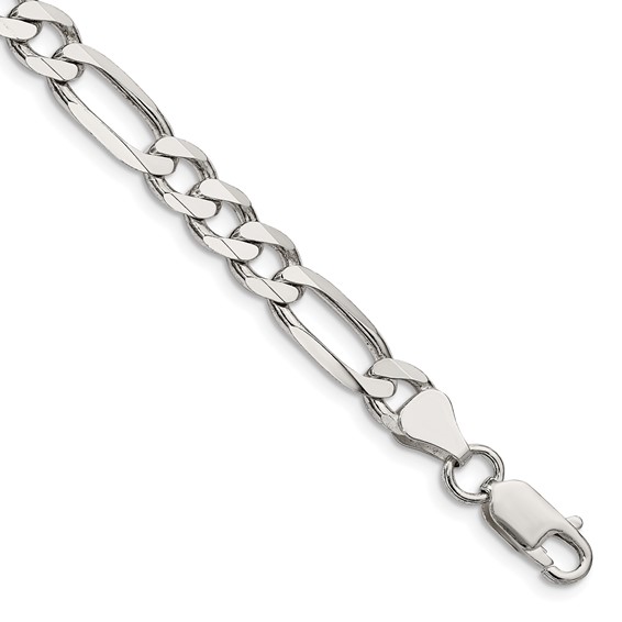 Sterling Silver 22in Figaro Chain 6.5mm QFG18022 Joy Jewelers