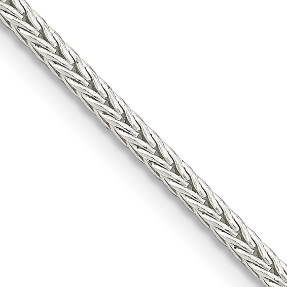 Sterling Silver 24in Square Franco Chain 2mm