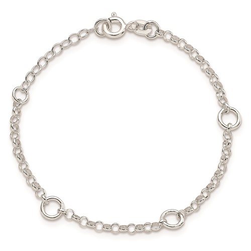 Sterling Silver 6in Fancy Child's Bracelet