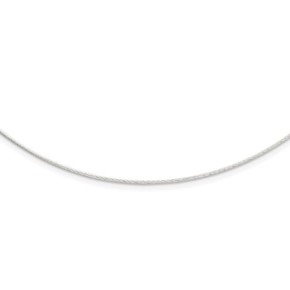 Sterling Silver 16in Fancy Neckwire Necklace