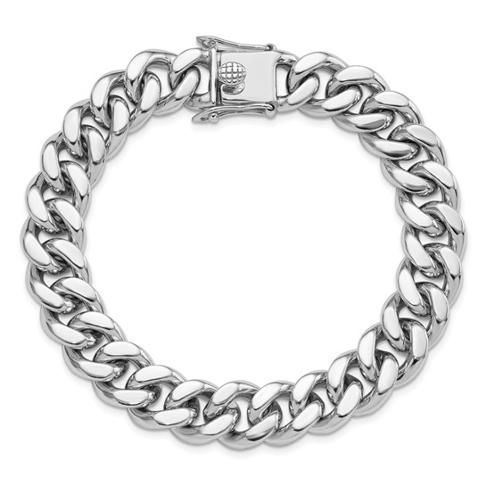 Sterling Silver Men's Curb Link Bracelet 8.5in
