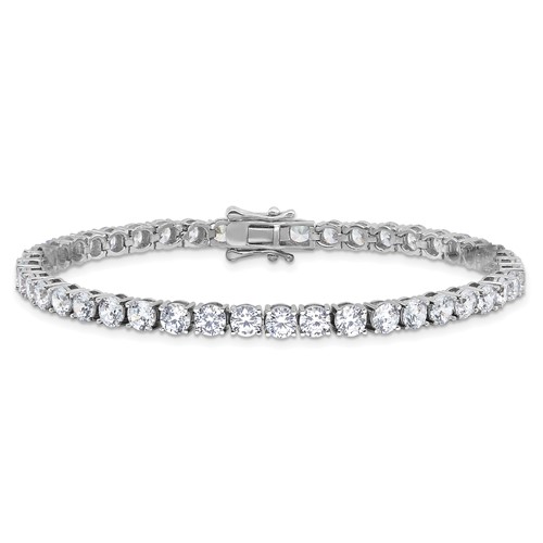 Sterling Silver 4mm CZ Tennis Bracelet 7.5in