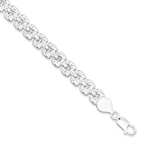Sterling Silver 7in Hollow Link Bracelet 10mm