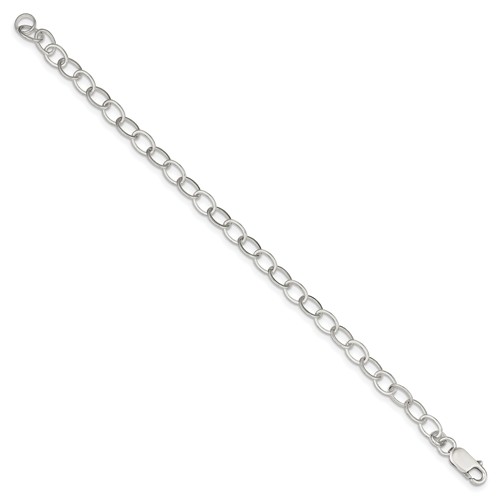 Sterling Silver Fancy Chain Link Bracelet 7 1/2in