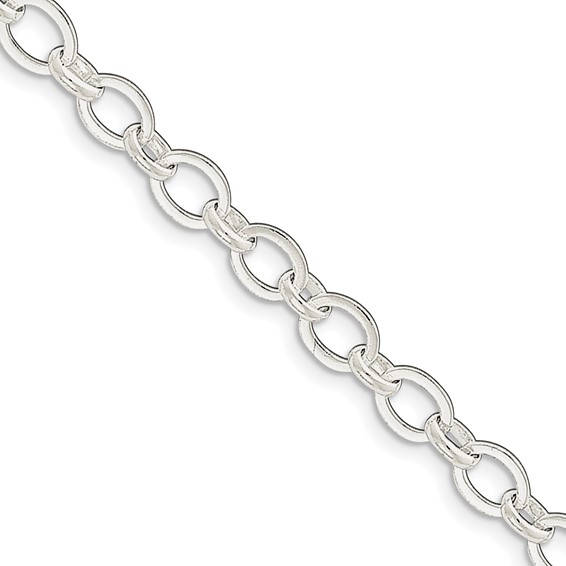 Sterling Silver 8.5in Oval Link Bracelet 7mm