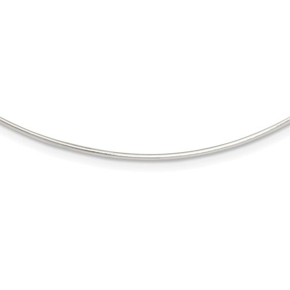 Sterling Silver 18in Solid Neck Wire Necklace