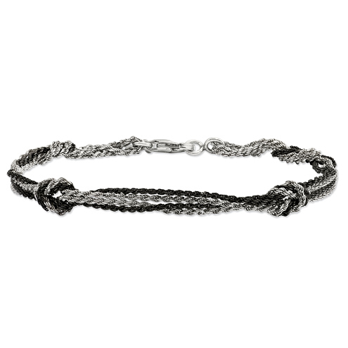 Sterling Silver Hercules Knot 7 1/2in Bracelet