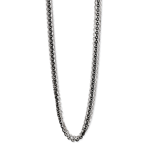 Sterling Silver Two-tone 18in Necklace