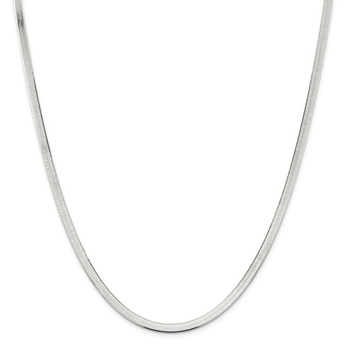 24in Sterling Silver 4.5mm Magic Herringbone Chain