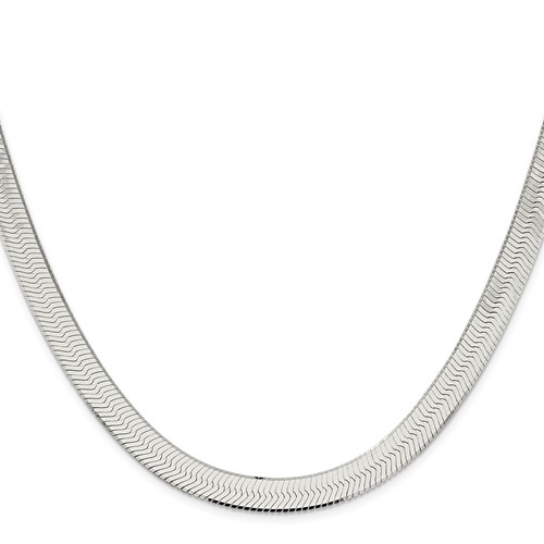Sterling Silver 7in Herringbone Chain Bracelet 8.75mm